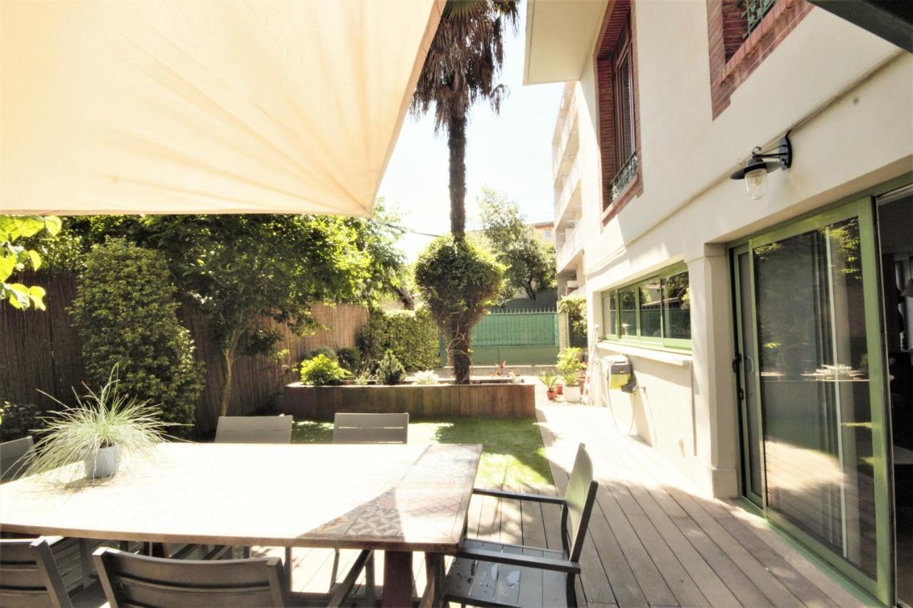 Apt T5 Renove Avec Bureau Jardin Et Parking En Centre Ville Toulouse Exterior foto