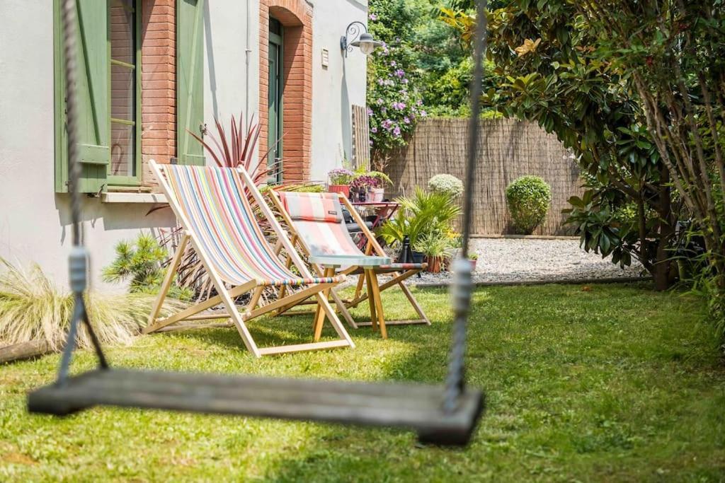 Apt T5 Renove Avec Bureau Jardin Et Parking En Centre Ville Toulouse Exterior foto